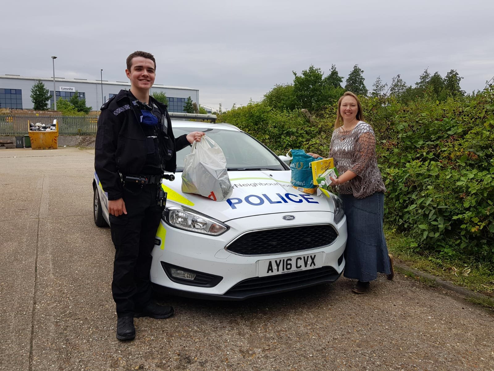 PC Tully and Justine with car